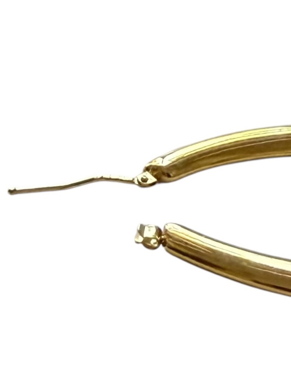 Milor Italy 14K Yellow Gold Polished Large Oval Hoop Earrings - Picture 10 of 11